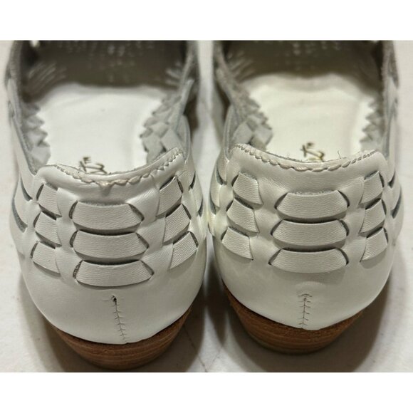 VINTAGE Nine West Low Heel White Slip-on Leather Sandals Women's Size 6M (READ) - Picture 4 of 16